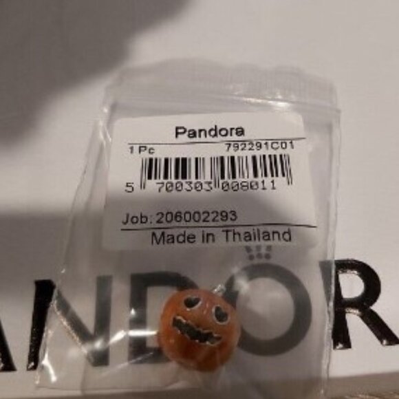 Authentic PANDORA Sterling Silver Glow-in-the-dark Spooky Pumpkin 792291C01 - Picture 5 of 10
